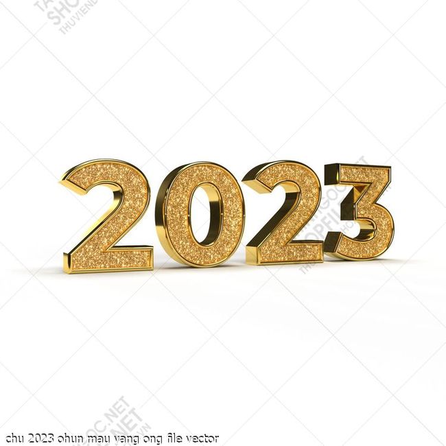 chu 2023 ohun mau vang ong file vector